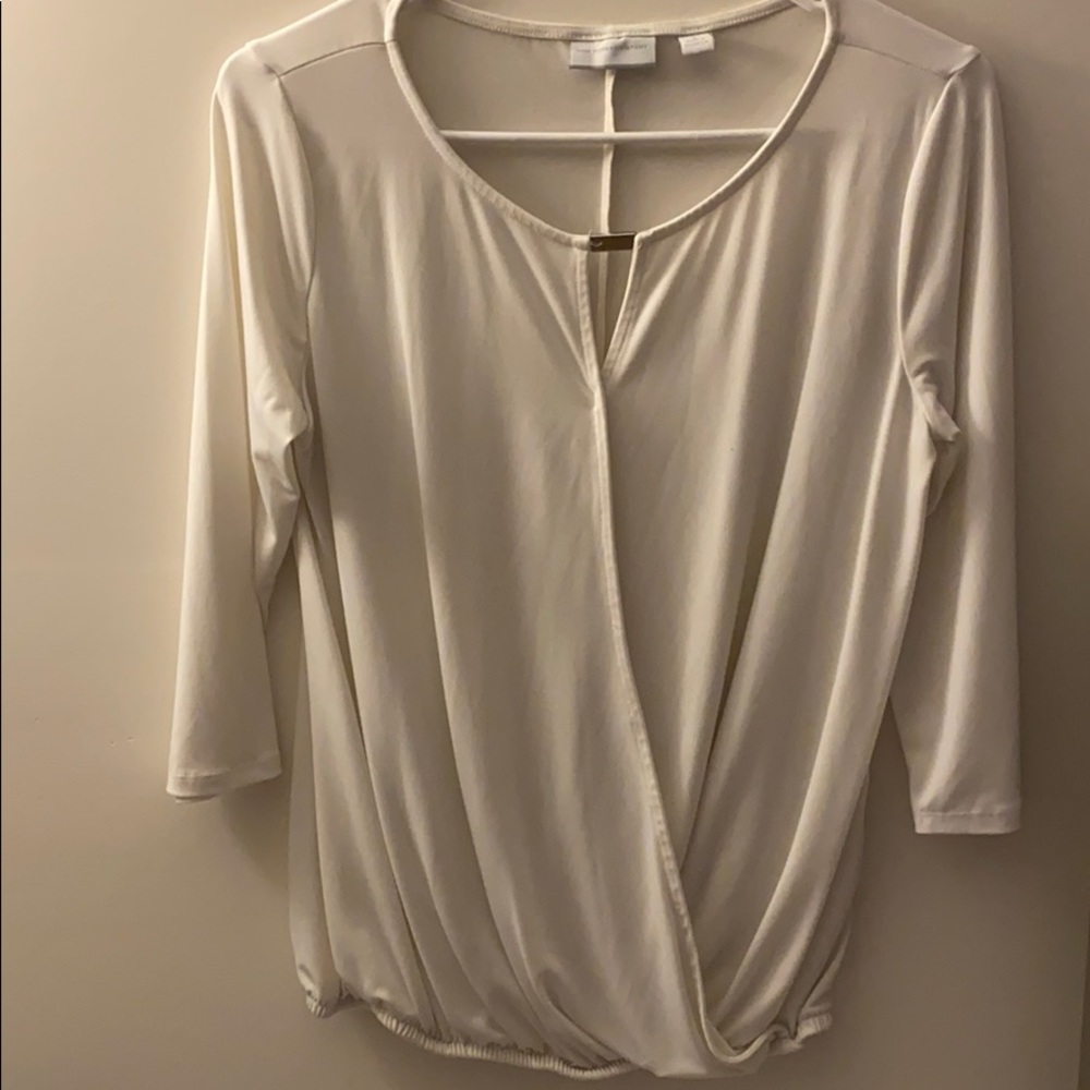 White Cross Body Top